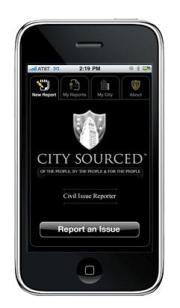iPhone with CitySourced/San Jose 311 image